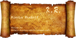 Konta Rudolf névjegykártya
